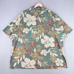 Vintage Cooke Street Aloha Camp Shirt Mens 2XL Floral Tropical Vacation Travel